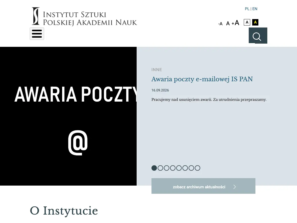 Biblioteka Instytutu Sztuki PAN's website