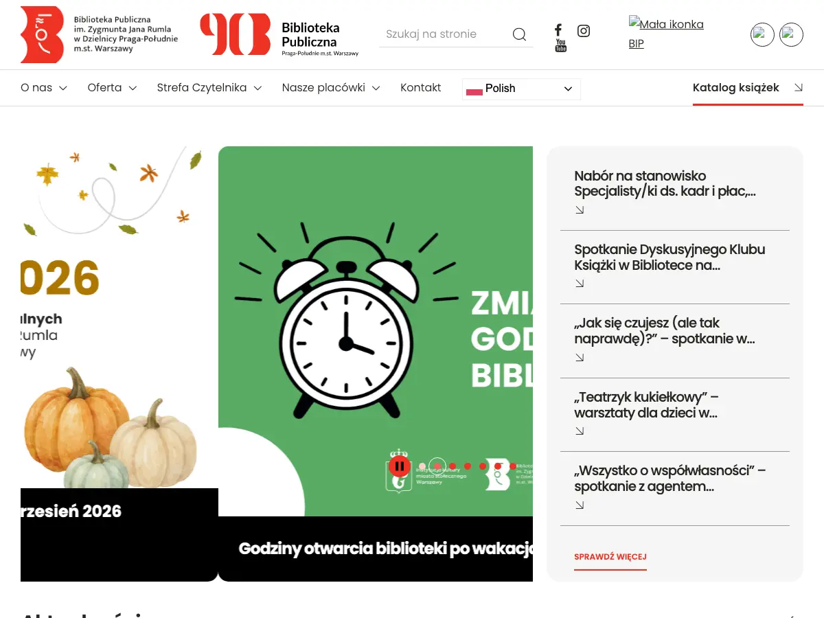 Biblioteka na Zwycięzców's website