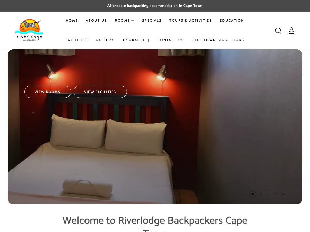 Riverlodge Backpackers's website