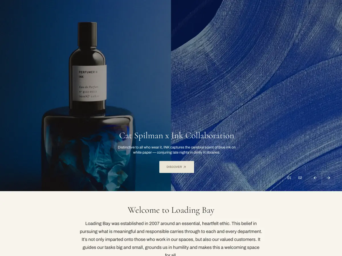 Loading Bay's website