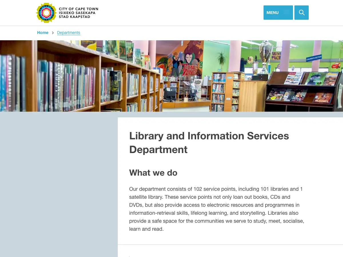 Plumstead Library's website