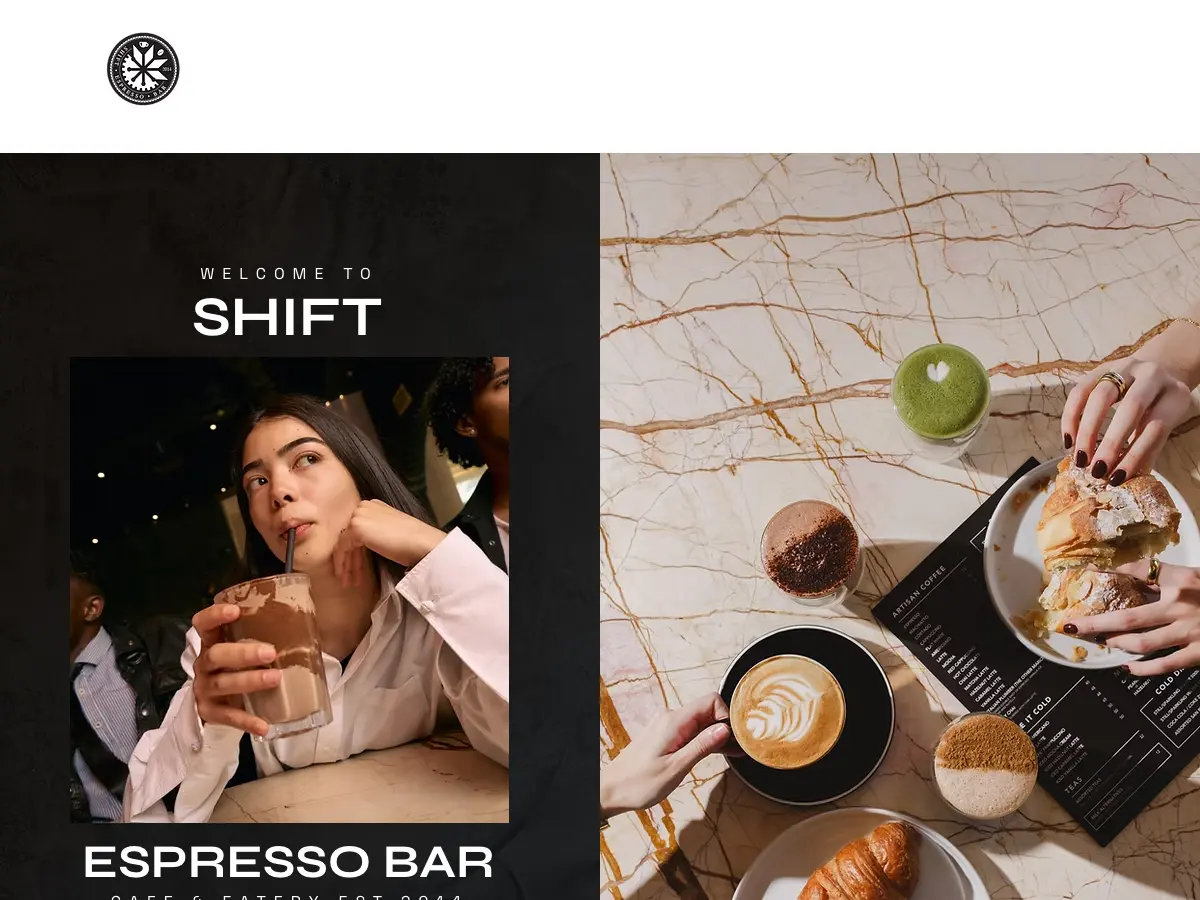 Shift Espresso Bar's website