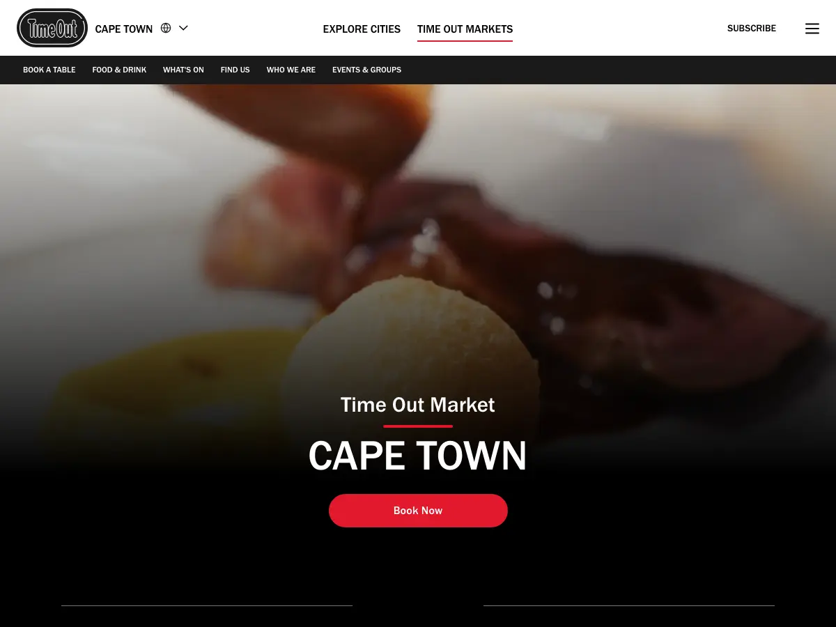 Time Out Market Cape Town's website