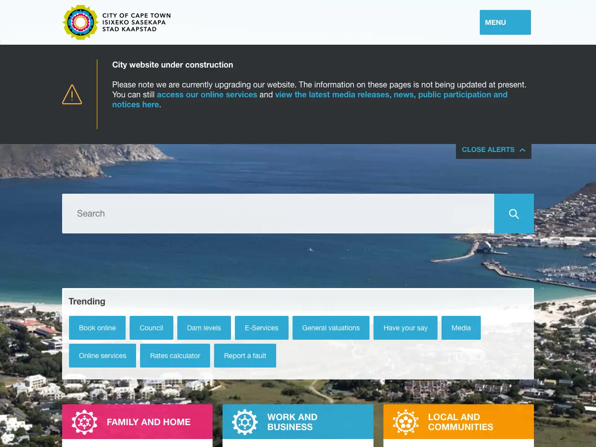 Kensington Library's website