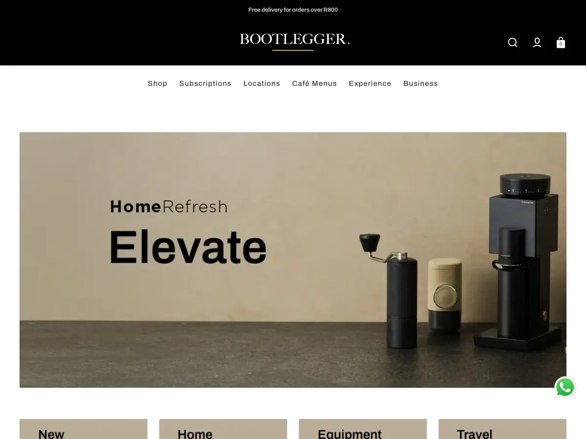 Bootlegger Coffee Company's website