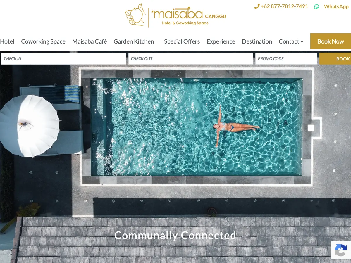 Maisaba Canggu Hotel & Coworking Space's website