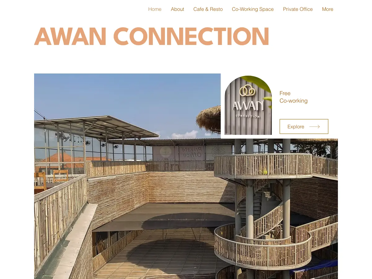 Awan Coworking's website