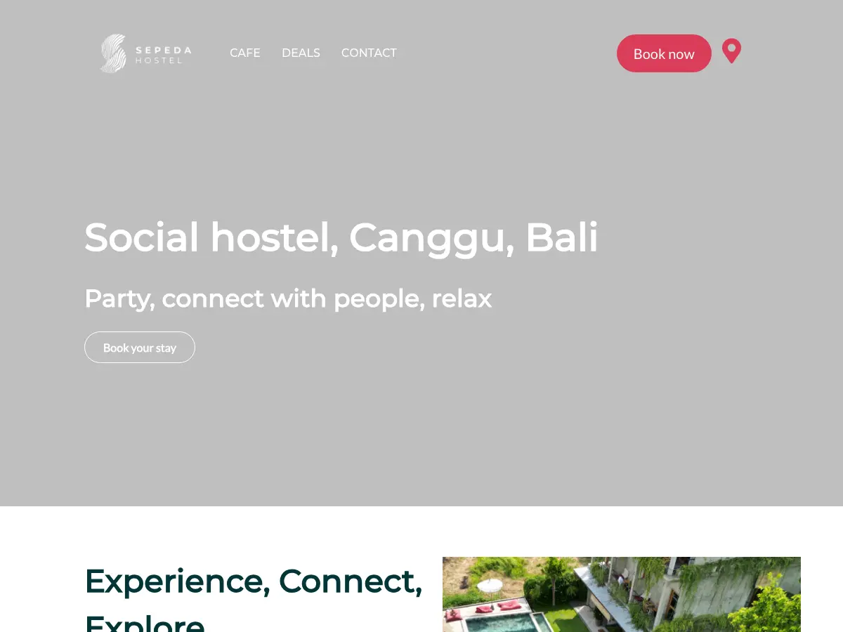 Sepeda Hostel's website