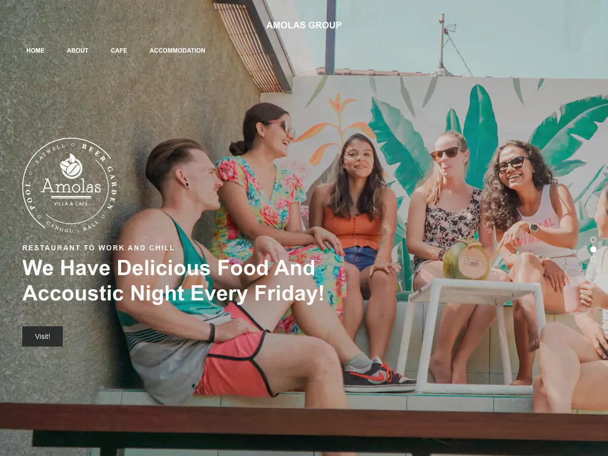 Amolas Cafe's website