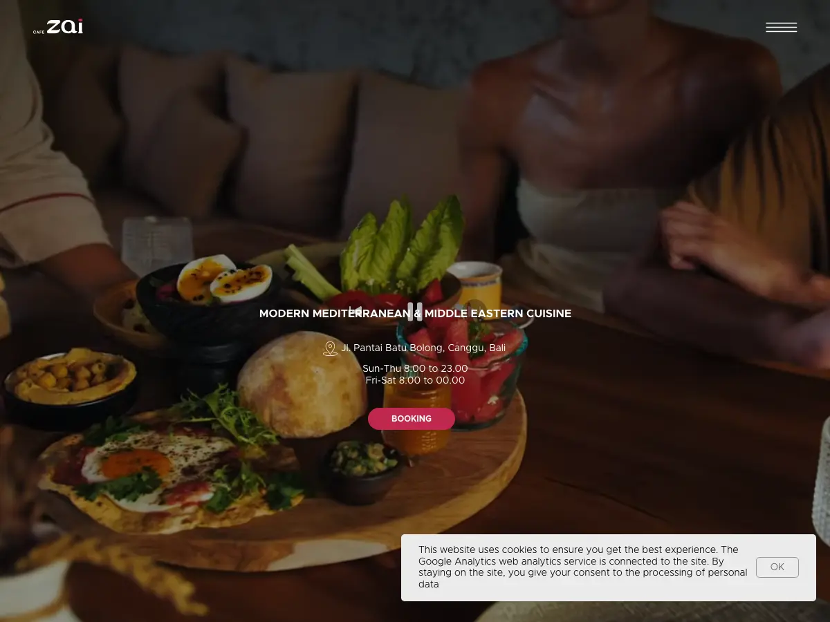 Zai cafe's website