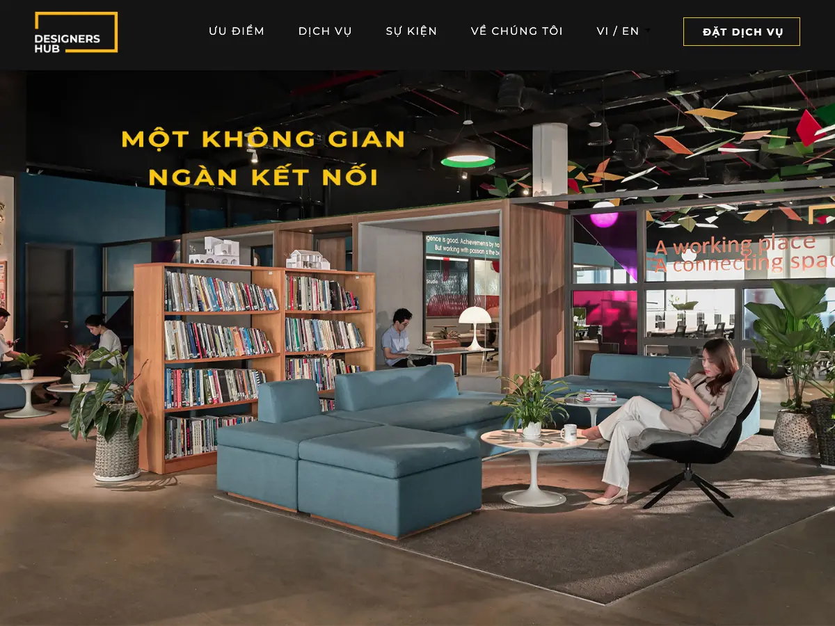 Designers Hub Coworking's website