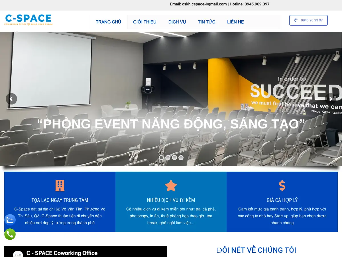 C-Space Coworking Office's website