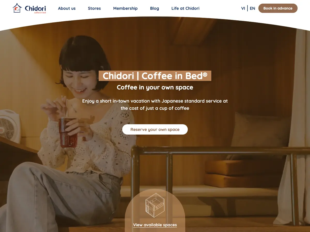 Chidori - Coffee in Bed®'s website