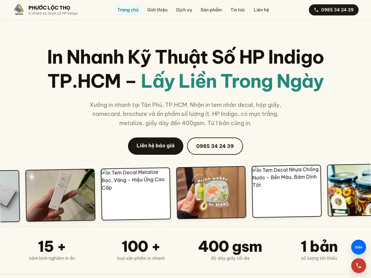 in nhanh phước lộc thọ's website