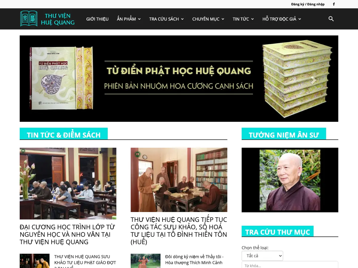 Thư Viện Huệ Quang's website