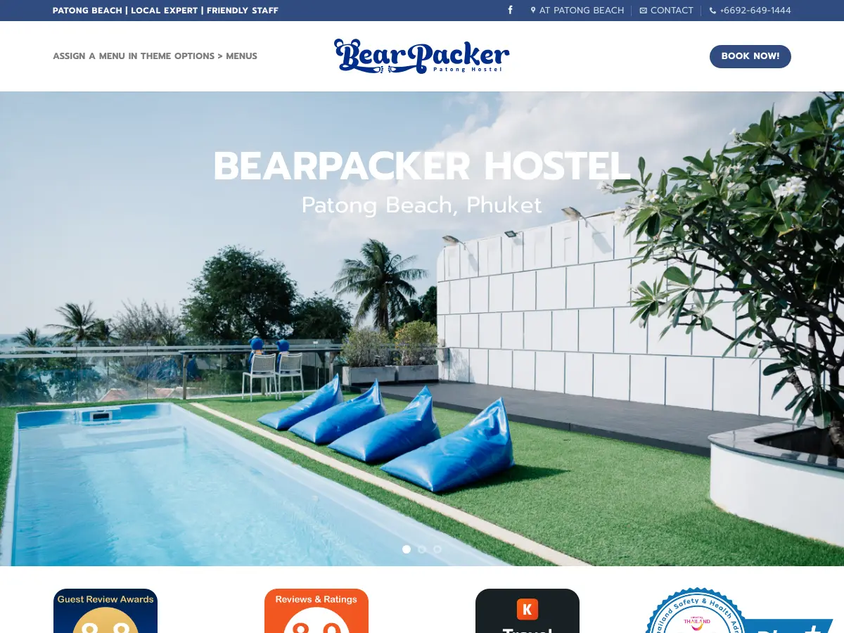BearPacker Patong Hostel's website
