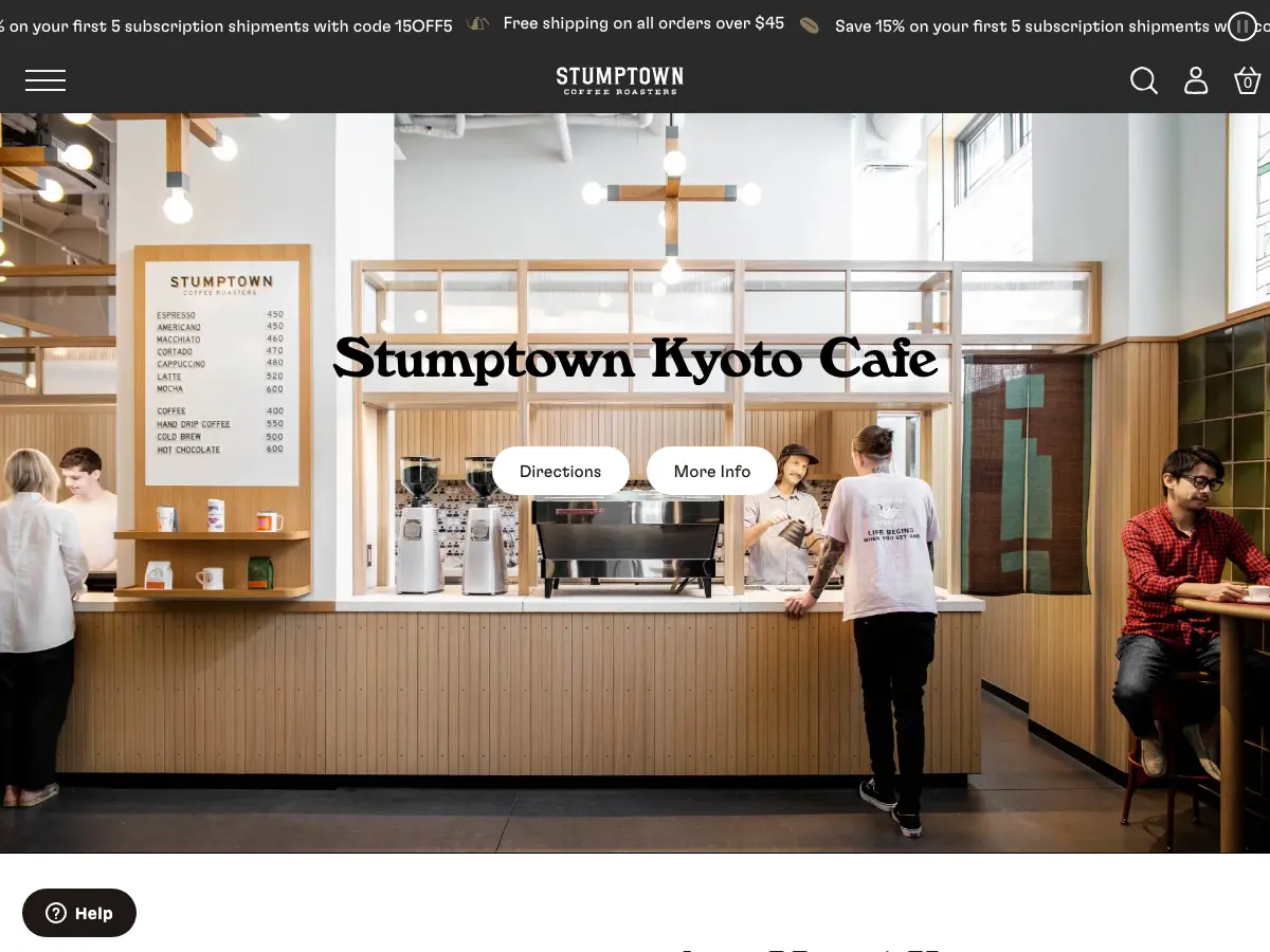 Stumptown Coffee Roasters's website