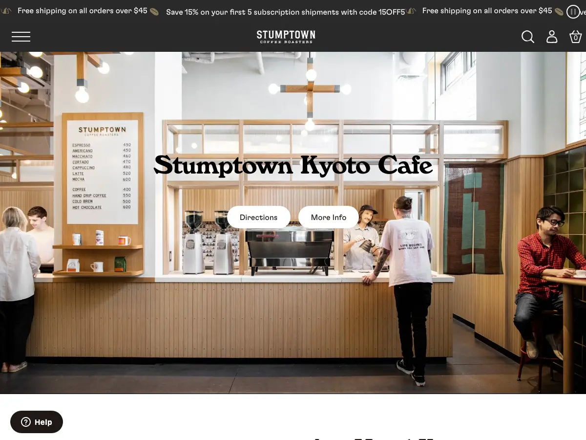 Stumptown Coffee Roasters's website
