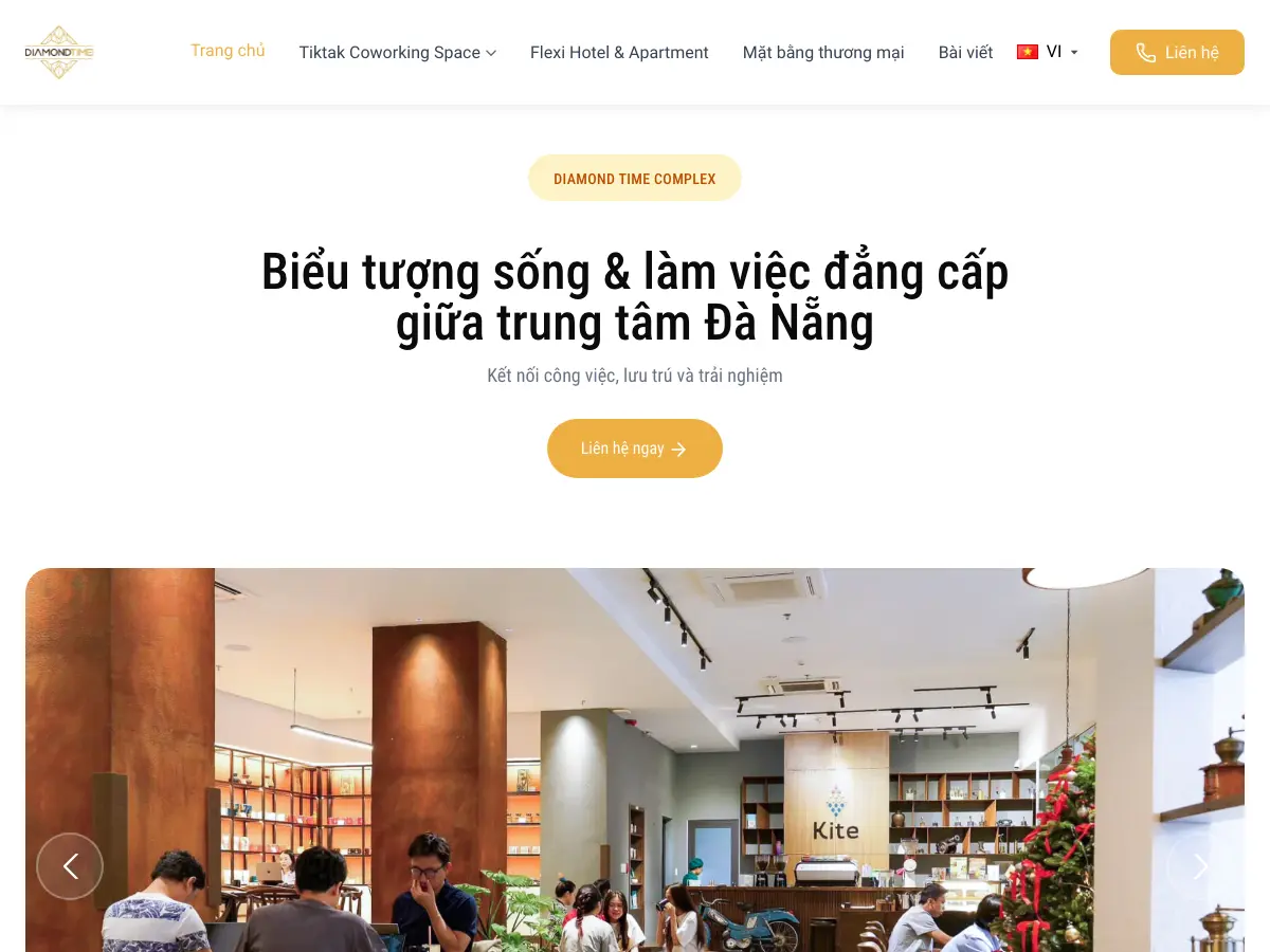 Tiktak Co-Working Space Đà Nẵng's website